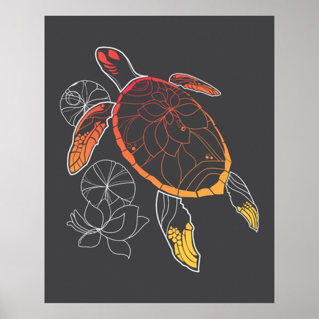 Schildkrötenposter Poster (Vorne)