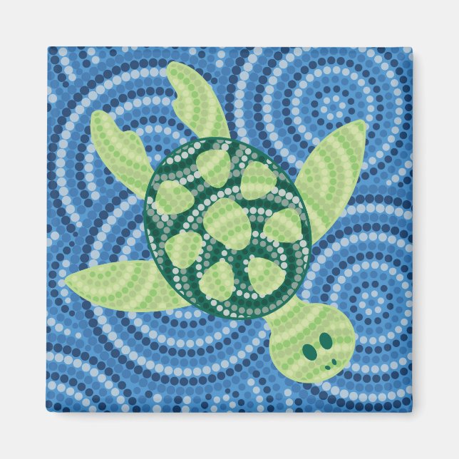 Schildkrötenpunktmalerei Magnet (Vorne)