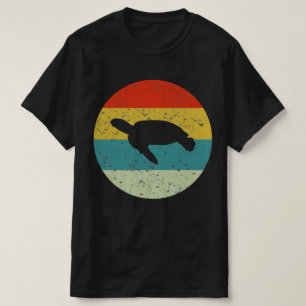 Schildkrötenretro Vintage Silhouette 70er T-Shirt