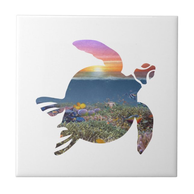 Schildkrötenriff Fliese (Vorderseite)