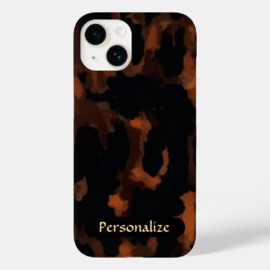 Schildkrötenschalen-Muster Braun Schwarz Elegant Case-Mate iPhone 14 Hülle
