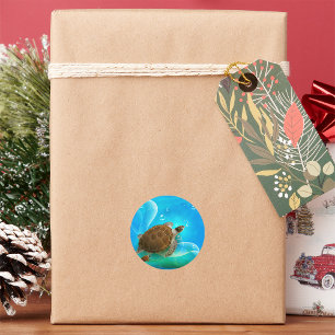 Schildkrötenschmierer Runder Aufkleber