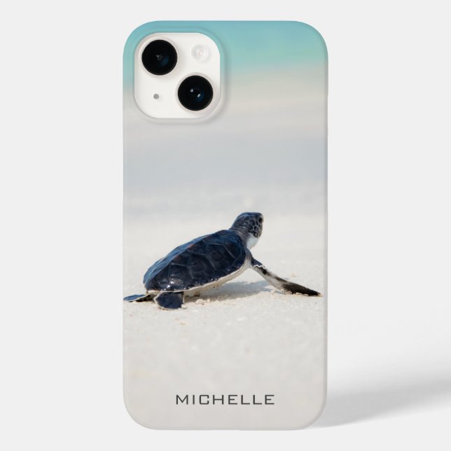 Schildkrötenstrasse Personalisierter Name | Art Case-Mate iPhone 14 Hülle (Rückseite)