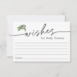 Schildkrötenwünsche für Babykarte Einladung