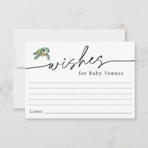 Schildkrötenwünsche für Babykarte Einladung