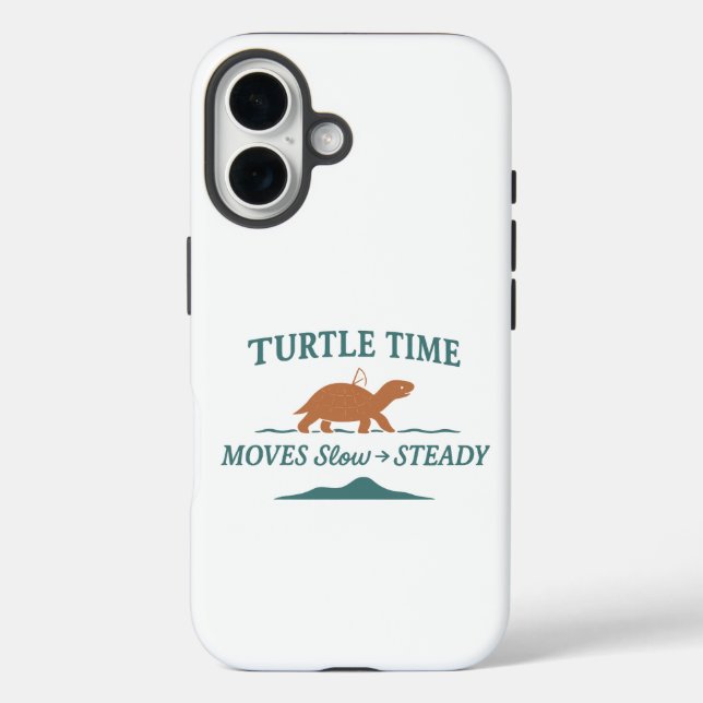 Schildkrötenzeit vergeht langsam und stetig iPhone 16 hülle (Rückseite)