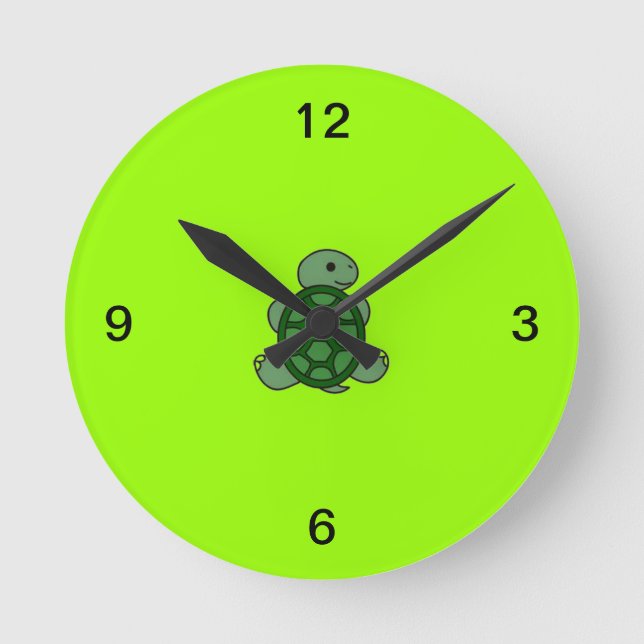 Schildkröteuhr Runde Wanduhr (Vorderseite)