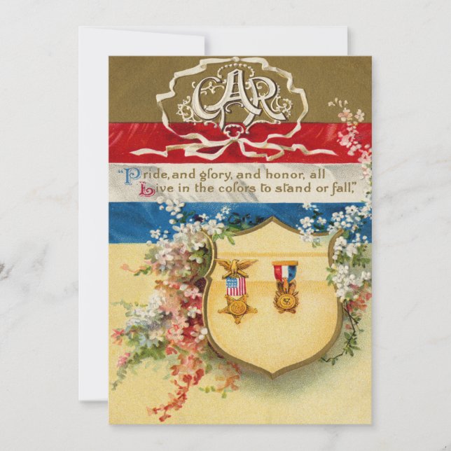 Schildmedaille der Großen Armee der Republik Blume Einladung (Vorderseite)