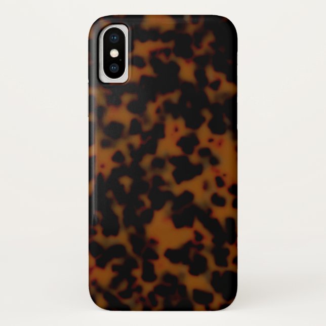 Schildpatt-Druck/Muster, dunkler Zobel Brown Case-Mate iPhone Hülle (Rückseite)