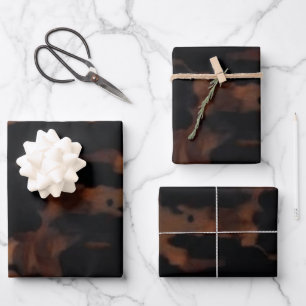 Schildpatt-Nahtloses Muster, Chic Schildpatt Geschenkpapier Set