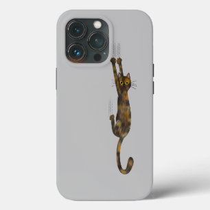 Schildpattkatze Hängt   Lustige Tortie-Katze iPhone 13 Pro Hülle