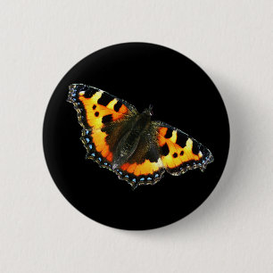 Schildpattschmetterling Button
