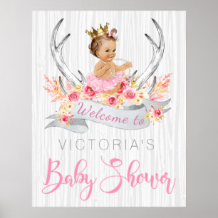 Schildplakat für Baby Shower Mädchen Poster