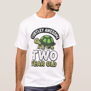 Schildschildkröte Zwei Jahre alte Geburtstags Vint T-Shirt