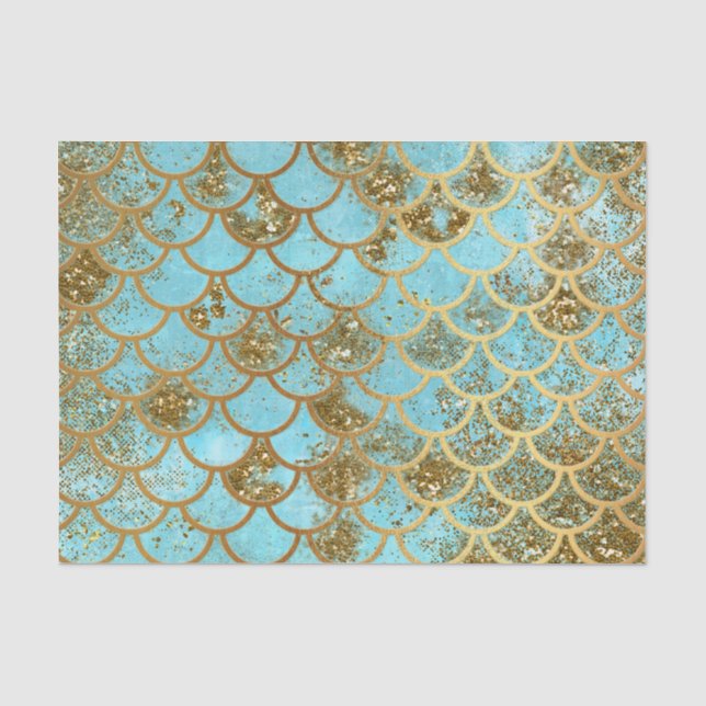 Schillernde blaue seidenpapier (Vorderseite)
