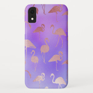 Schillernde Farben mit Rosen-Goldflamingo-Muster Case-Mate iPhone Hülle