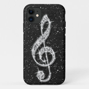 Schillernde funkelnd Diamant-Musik-Druckanmerkung Case-Mate iPhone Hülle
