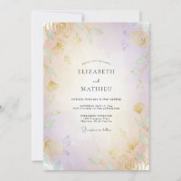 Schillernde Goldene Blumenblätter Hochzeit