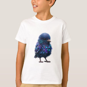 Schillernde Kosmische Galaxie Glitzernde Feder Vog T-Shirt