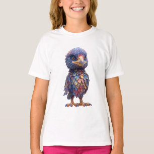 Schillernde Mythische Gefiederte Eulenjungen T-Shirt