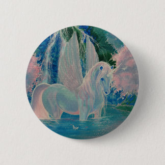 "Schillernde Welt" Winged Unicorn-Abzeichen/Knopf Button