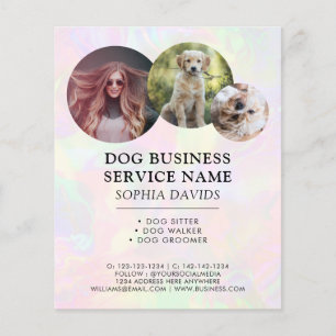 Schillernder Holografischer Walker Pet Sitting Cus Flyer