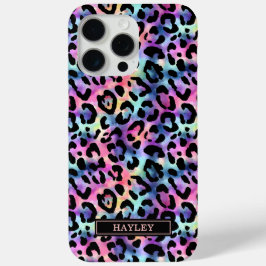 Schillernder Leopardenprint monogrammiert Case-Mate iPhone Hülle