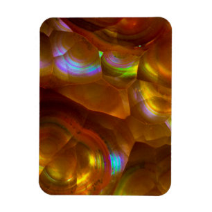 Schillernder orangefarbener Feueropal Magnet