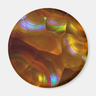 Schillernder orangefarbener Feueropal Magnet