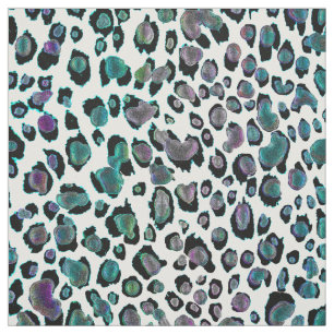 Schillernder Regenbogen-Leopard-Tierdruck-Gewebe Stoff