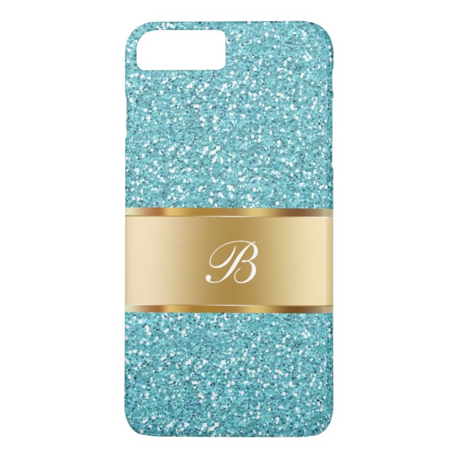 Schillerndes Damen-Monogramm Case-Mate iPhone Hülle (Rückseite)