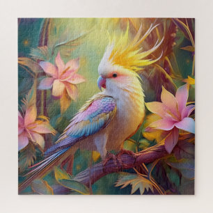 Schillerndes Flügel-Nymphensittich-Fantasie-Vogel