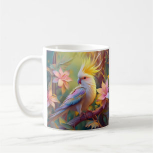 Schillerndes Flügel-Nymphensittich-Fantasie-Vogel Kaffeetasse