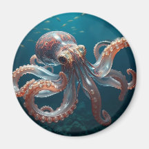 Schillerndes Glas-Oktopus-Kunstwerk | Tiefseetiere