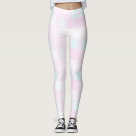 Schillerndes rosa Streifen-Muster Leggings