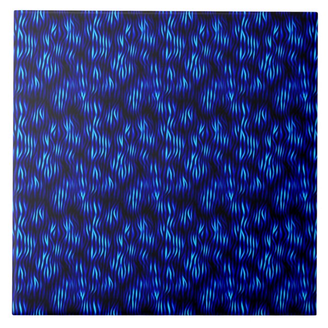 Schimmerblau 6" x 6" Keramik Tile Fliese (Vorderseite)