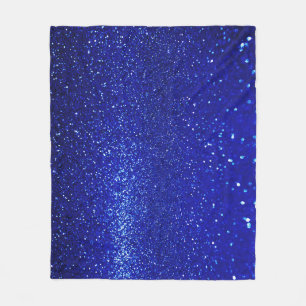 Schimmerblauer Glitzer Leinwand Fleecedecke