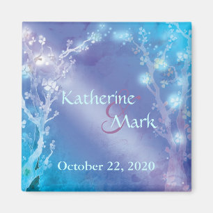 Schimmerblauer Hochzeitstag retten Magnet