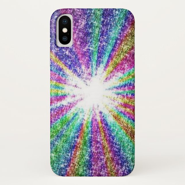 Schimmerende Regenbogenleuchten "Apple iPhone X". Case-Mate iPhone Hülle (Rückseite)