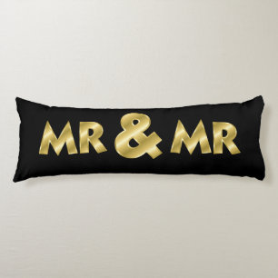 Schimmering Gold Mr. & Mr. Black Seitenschläferkissen