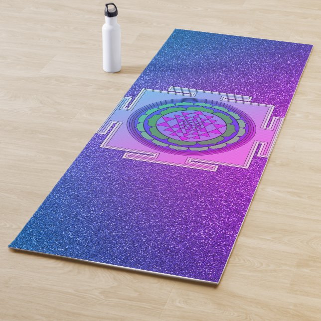 SchimmerLila und rosa Yantra Yogamatte (Beispiel)