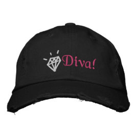 schimmernde, bestickte Diamantdiva Bestickte Baseballkappe