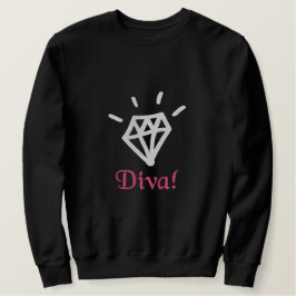 schimmernde Diamantdiva bestickt Besticktes Sweatshirt