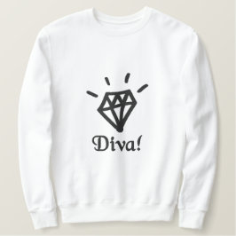 schimmernde Diamantdiva bestickt Besticktes Sweatshirt