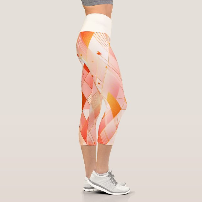 Schimmernde Dreieck-Spektren Capri Leggings (Rechts)