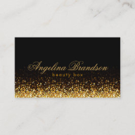 Schimmernde Gold Beauty Expert Damask Black Card Visitenkarte