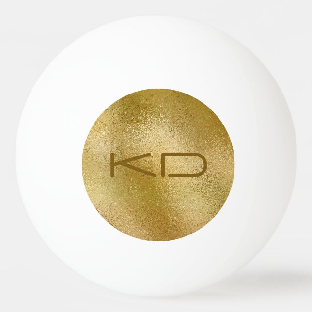 Schimmernde goldene irisierende Textur Tischtennisball (Vorderseite)