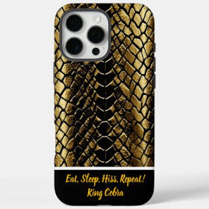 Schimmernde goldene Schlangenfelle iPhone 16 Pro Max Hülle