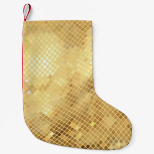 Schimmernde Goldwellen: Mosaiktextur Kleiner Weihnachtsstrumpf
