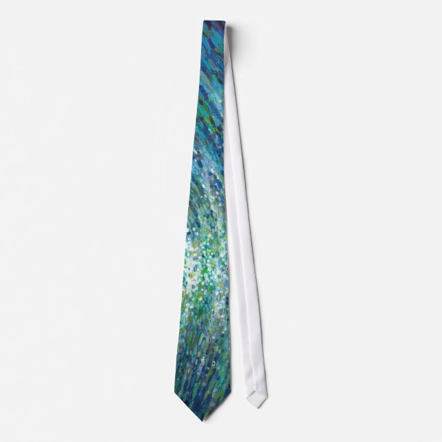 Schimmernde Ozean-Wellen-Silk Krawatte durch Juul (Vorderseite)